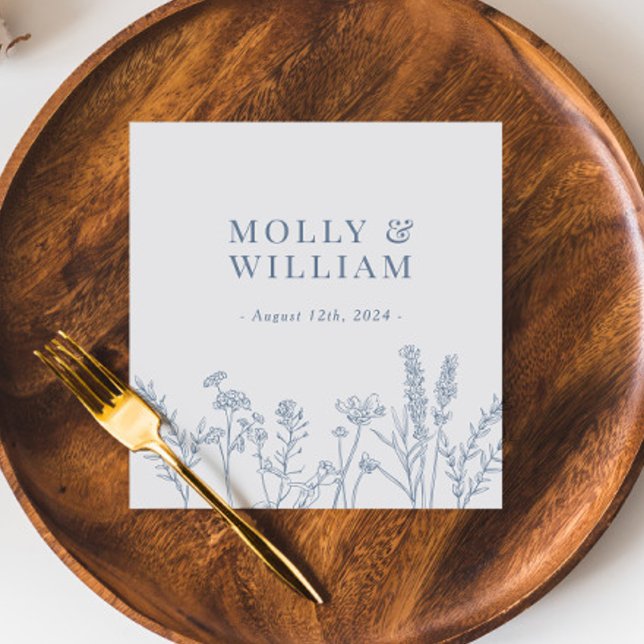 Periwinkle Wildblume Wedding Napkins Serviette (Von Creator hochgeladen)