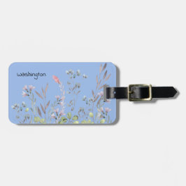 Periwinkle Wildblumen Personalisiert Gepäckanhänger