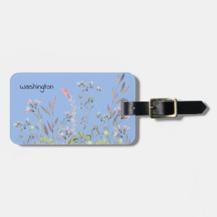 Periwinkle Wildblumen Personalisiert Gepäckanhänger