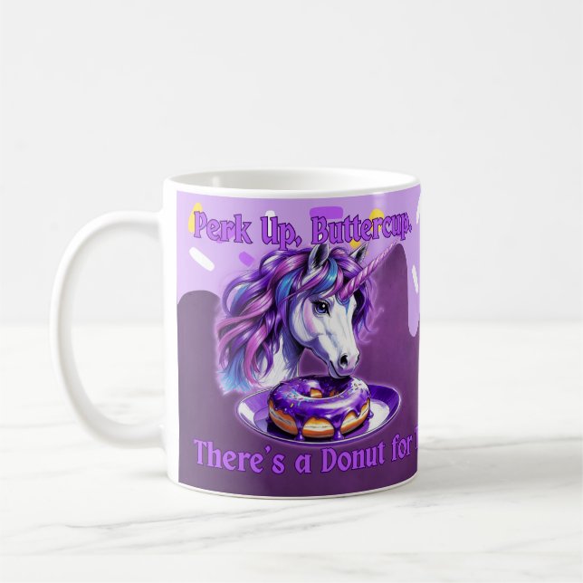 Perk Up, Buttercup - Einhorn Kaffeetasse (Links)