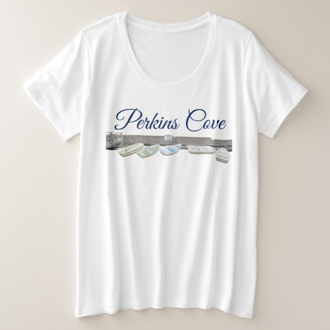 Perkins Cove in Ogunquit, Maine Große Größe T-Shirt (Design vorne)