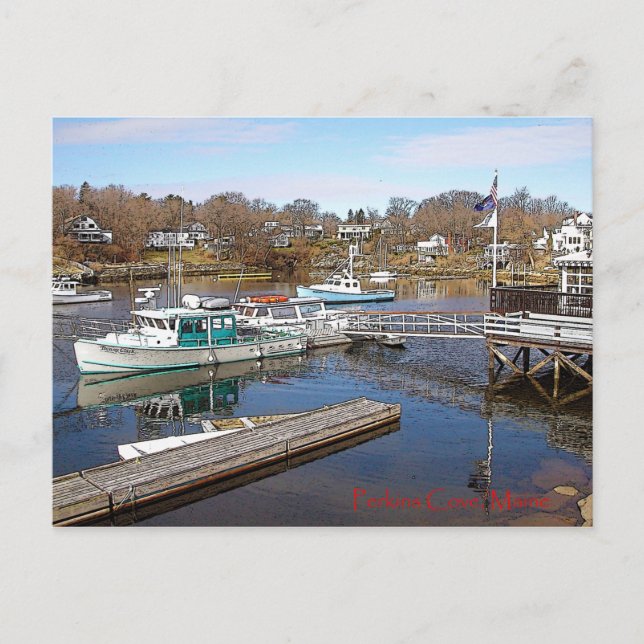 Perkins Cove, Maine - Carte postale (Devant)