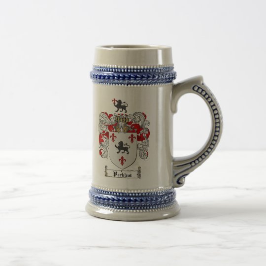 Perkins-Wappen Stein Bierglas