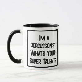 Perkussionist Super Talent. Zwei Tone-Kaffee-Tasse Tasse