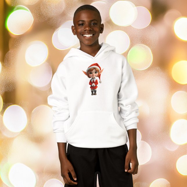 Perky Girl Christmas Elf Boy's Hoodie (Von Creator hochgeladen)