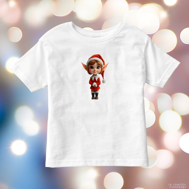 Perky Girl Christmas Elf Kleinkind's T-Shirt (Von Creator hochgeladen)