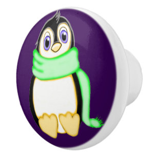 Perky Penguin Keramik Knob Keramikknauf