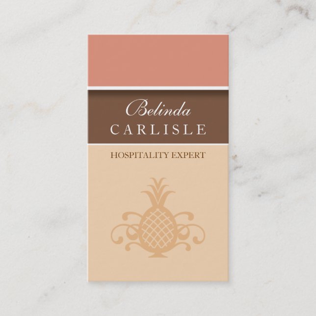 Perky Pineaple Biz Card (Peach) Visitenkarte (Vorderseite)