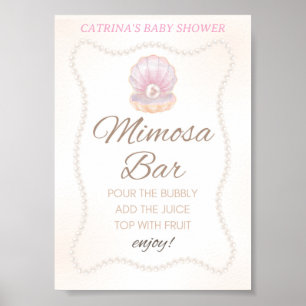Perl-Babyparty-Spielschild Poster