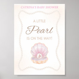 Perl-Babyparty-Spielschild Poster