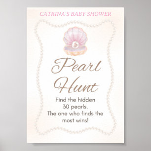 Perl-Babyparty-Spielschild Poster