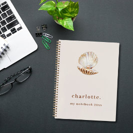 Perlbeige der Muschel Notizbuch