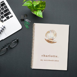 Perlbeige der Muschel Notizbuch