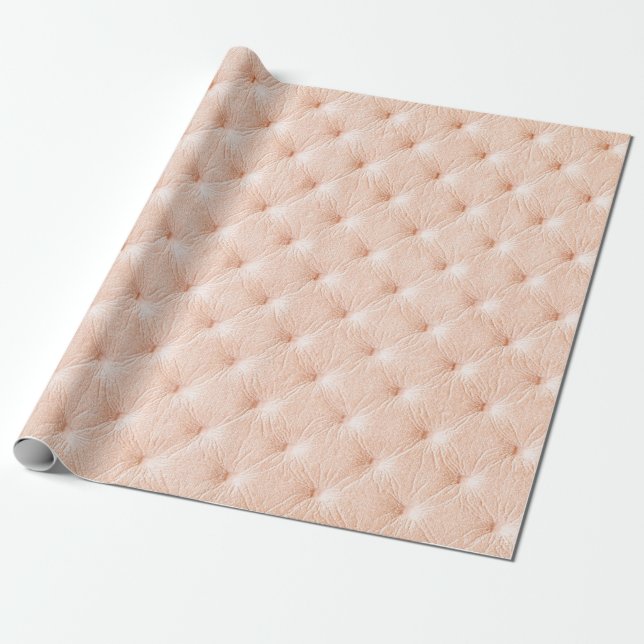 Perlbeige Ledertextur Geschenkpapier (Ungerollt)