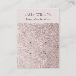 Perlblütenleder Textur 3 Earring Display Visitenkarte