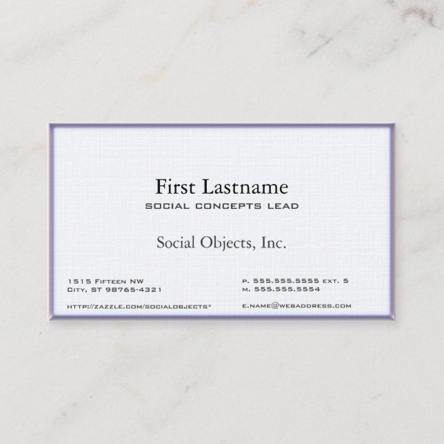 Perle3d serif-Amerikaner Garamond gotische Visitenkarte (Vorderseite)