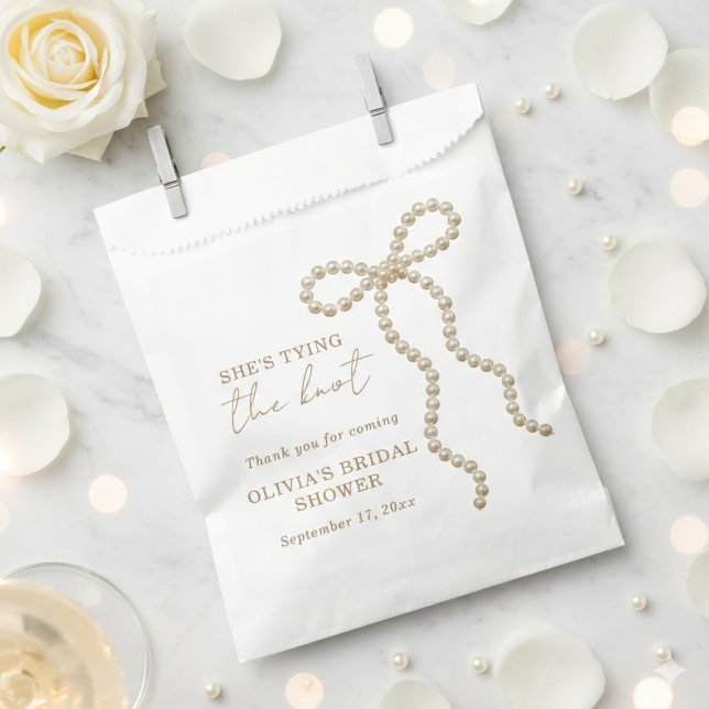Perle Chic Sie knüpft den Knoten Bogen Brautparty Geschenktütchen (Von Creator hochgeladen)