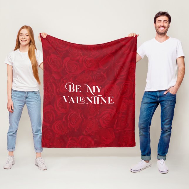Perle der rote Rosen Muster sein mein Valentin Fleecedecke (Beispiel)