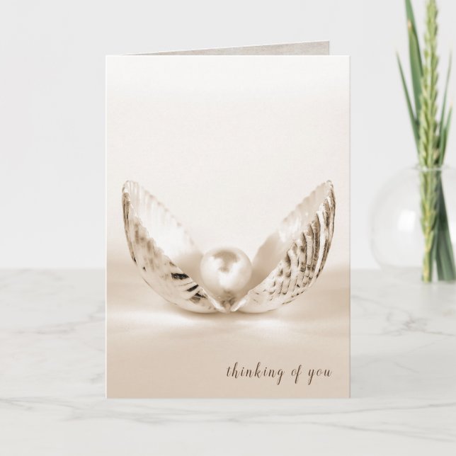 Perle des Single im Muschel Karte (Vorderseite)