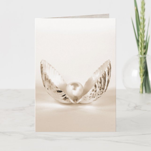 Perle des Single im Muschel Karte (Vorderseite)