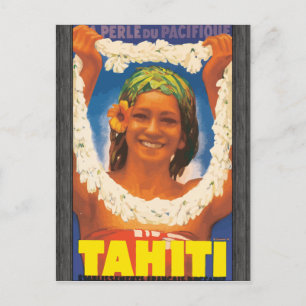 Perle Du Pacifique Tahiti, Vintag Postkarte