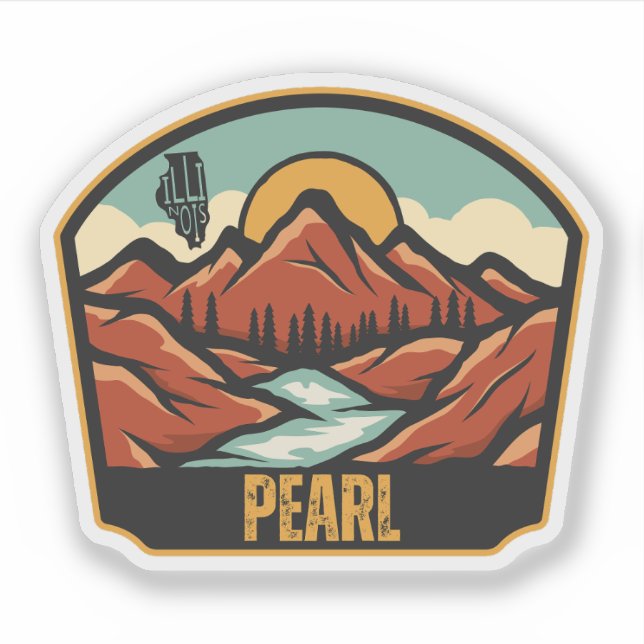 Perle, Illinois Aufkleber (Vorderseite)