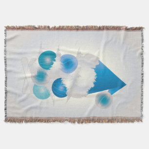 Perle und blau zu Weihnachten Decke