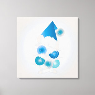 Perle und blau zu Weihnachten Leinwanddruck