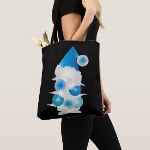 Perle und blau zu Weihnachten Tasche