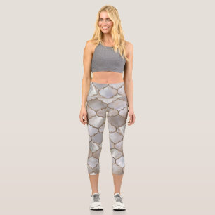 Perle und Gold Capri Leggings