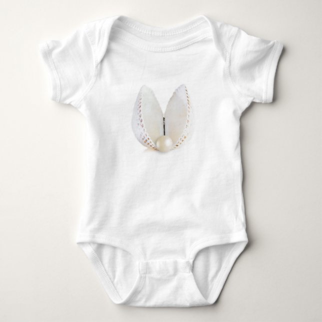 Perle und Muschel Baby Strampler (Vorderseite)