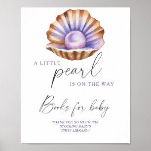 Perle unter dem Meer Baby Shower Bücher für Baby Poster