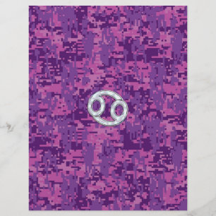 Perle wie Krebs Zodiac Sign auf der digitalen Camo