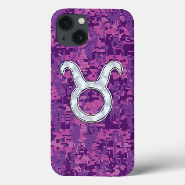 Perle wie Taurus Signieren Pink Digital Camouflage Case-Mate iPhone Hülle (Rückseite)