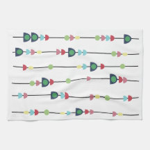 Perlen auf Strings Teetuch