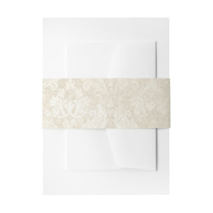 Perlen-Damaskus-Hochzeit Elegante Korrespondenz Einladungsbanderole