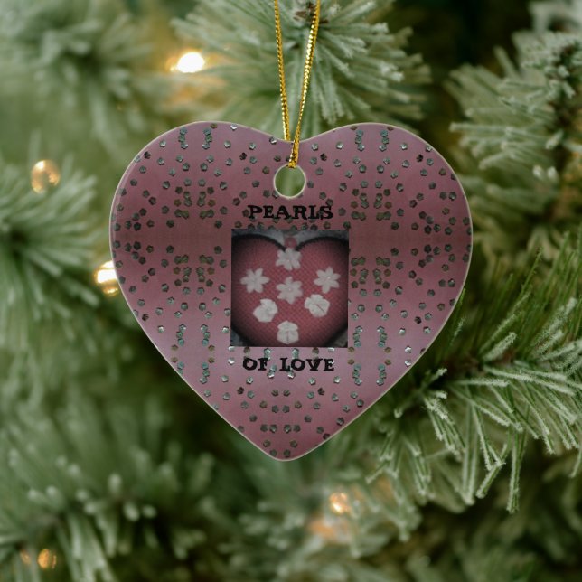 Perlen der Liebe Keramik Ornament (Baum)
