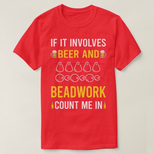Perlen für Bier und Perlen T-Shirt (Design vorne)
