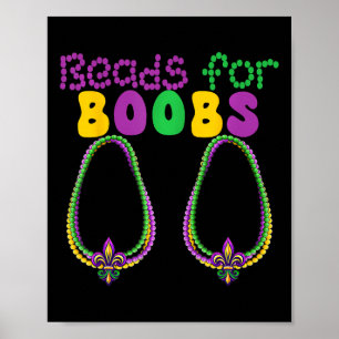 Perlen für Brust- und Brotaufstriche Mardi Gras Pa Poster