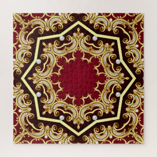 Perlen-Gold-Rahmen-Illustrationshintergrund