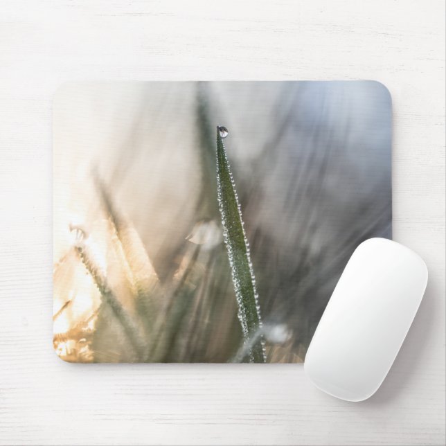 Perlen im Gras Mousepad (Mit Mouse)