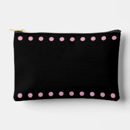 Perlen-Kosmetiktasche (Schwarz & Pink) Zubehörtasche