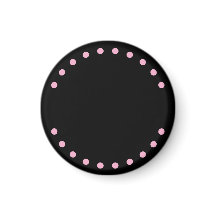 Perlen-Kühlschrankmagnet (Schwarz & Pink)