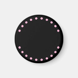 Perlen-Kühlschrankmagnet (Schwarz & Pink) Magnet