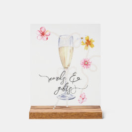 Perlen, Petalen + Prosecco | Duschkarten und Gesch Acrylschild