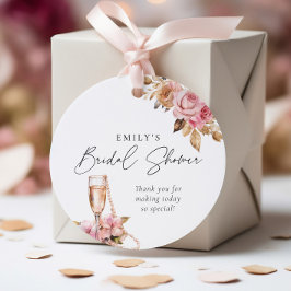 Perlen Petals & Prosecco Brautparty Geschenkanhänger