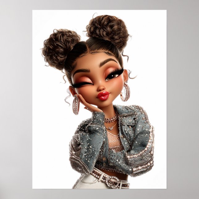 Perlen-Pout-Druck, Value Poster Papier (Halbglanz) (Vorne)