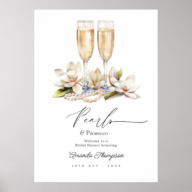 Perlen & Prosecco-Brautjunggesellinnenabschied-Emp Poster (Vorne)