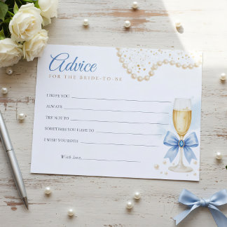 Perlen & Prosecco Brautparty Ratgeber Karte