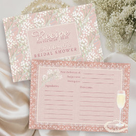 Perlen & Prosecco Brautparty Rezept Begleitkarte